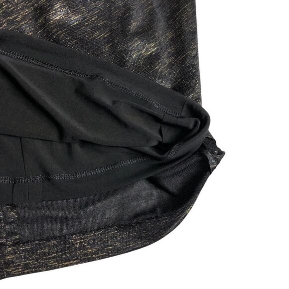 Cache Dress Womens S Black Metallic Gold Sheath Bodycon Lined Zipper Accent Chic - Picture 9 of 16